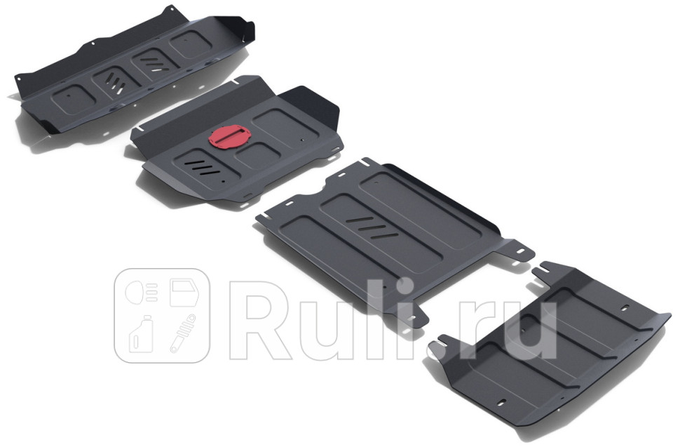 Защиты радиатораподдона двигателякппраздаточной коробки комплект для Toyota Fortuner 2017- АвтоБроня K111057701 14920₽