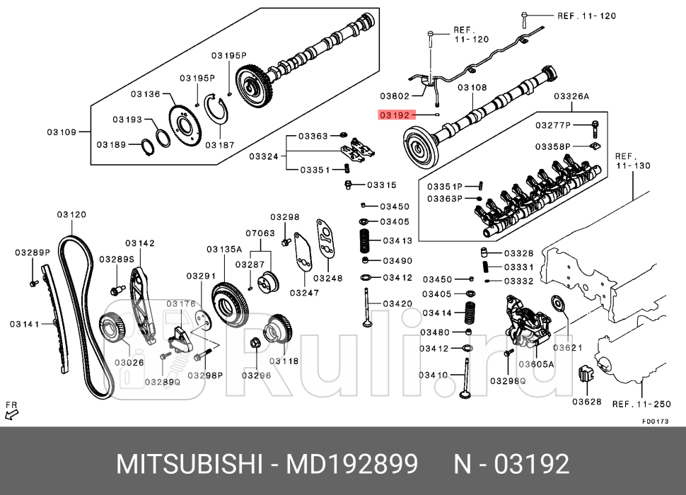 Сальник MITSUBISHI MD192899 250₽