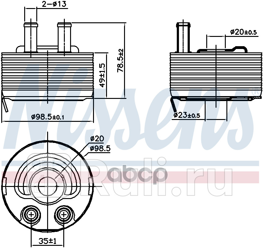 радиатор масляный Nissan Navara II 05 NISSENS 90793 11050₽