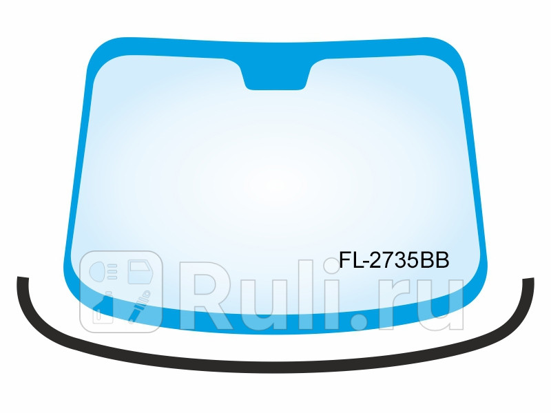 Уплотнитель лобового стекла для Volvo XC70 рестайлинг (2013-2016) FLEXLINE FL-2735BB
