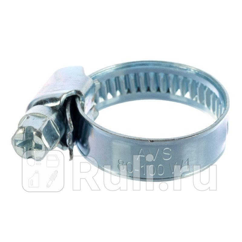 Хомут червячный 80100 AVS оцинкованный ширина 9 мм AVS A40921S 60₽
