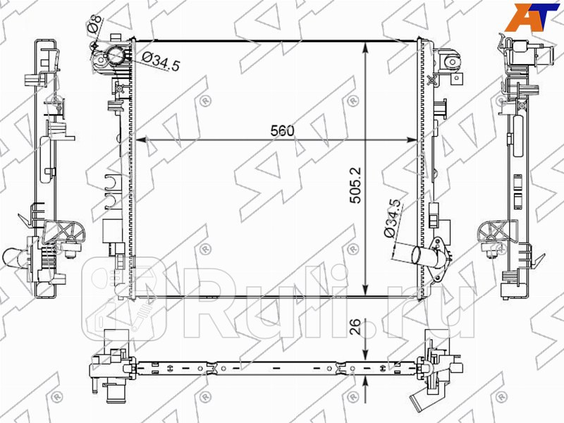 Радиатор Jeep Wrangler 17- SAT ST-10-0100 31030₽