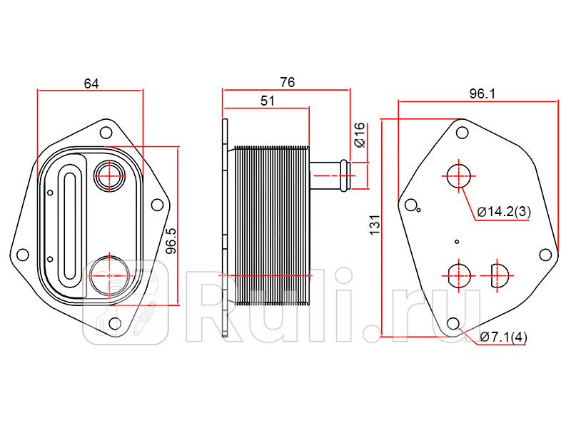 Радиатор масляный для Hyundai Getz 2005-2011 SAT ST-26410-2A150 1290₽