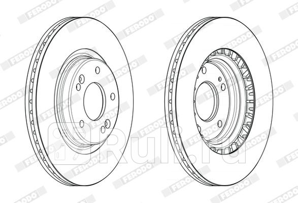 Диск тормзаднвент305x25 5 отв FERODO DDF2680C 0₽