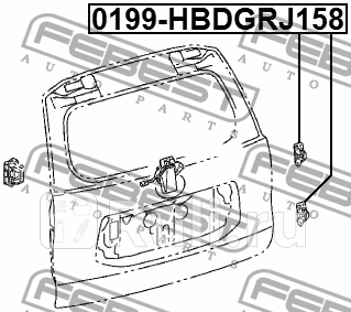 Петля двери багажника TOYOTA LAND CRUISER PRADO 120 02-09 0199-HBDGRJ158 FEBEST 0199-HBDGRJ158 2210₽
