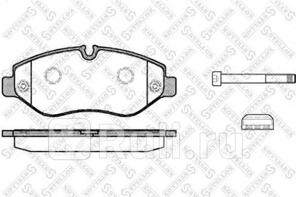 Колодки тормозные дисковые передние для Mercedes Vito W639 2003-2014 STELLOX 1256 000-SX 920₽