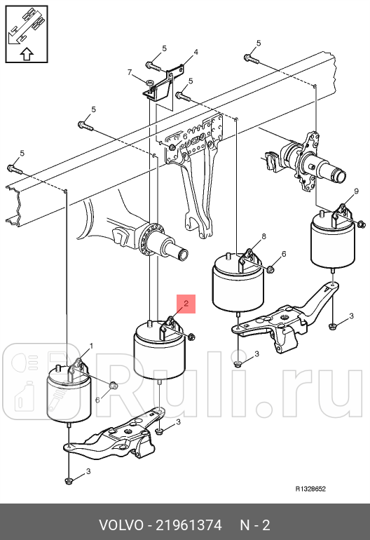 Пневмоподушка VOLVO 21961374 0₽