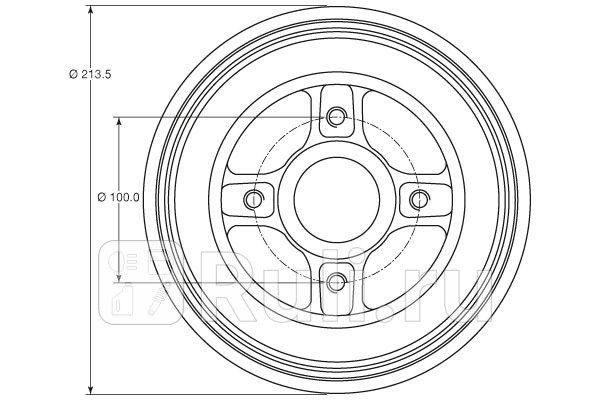 Барабан тормозной для Renault Megane 2 рестайлинг 2006-2009 TRW DB4214MR 10690₽