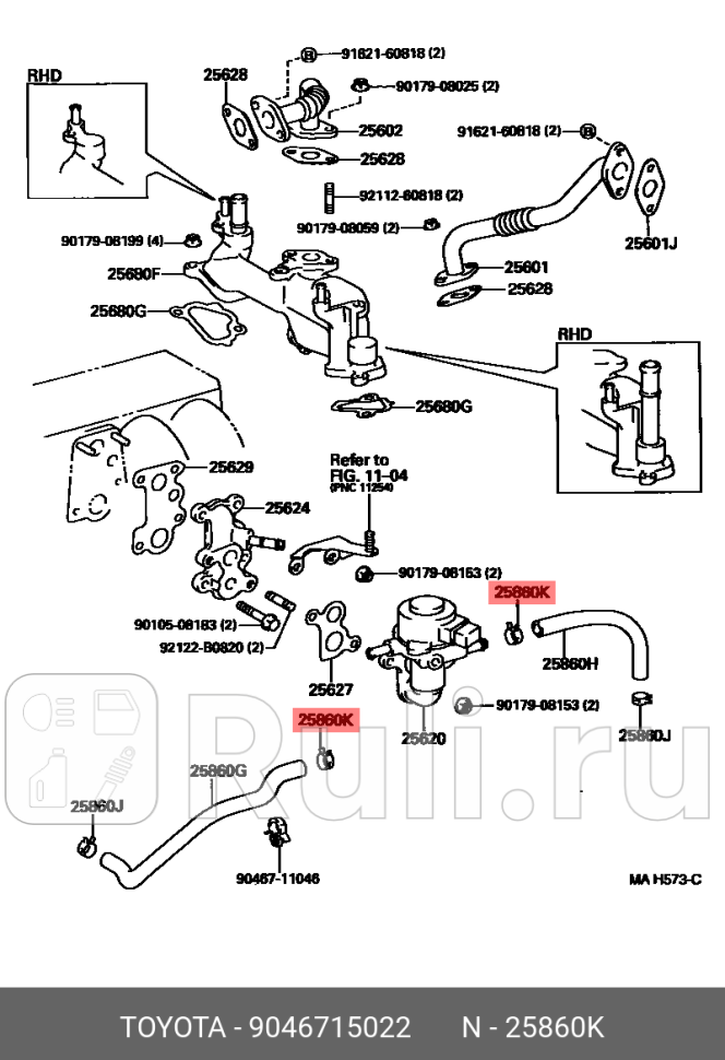 ХОМУТ МАЛЫЙ TOYOTA-LEXUS 90467-15022 150₽