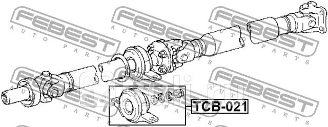 Опора карданного вала подвесная Lexus GS F 15 FEBEST TCB-021 3710₽