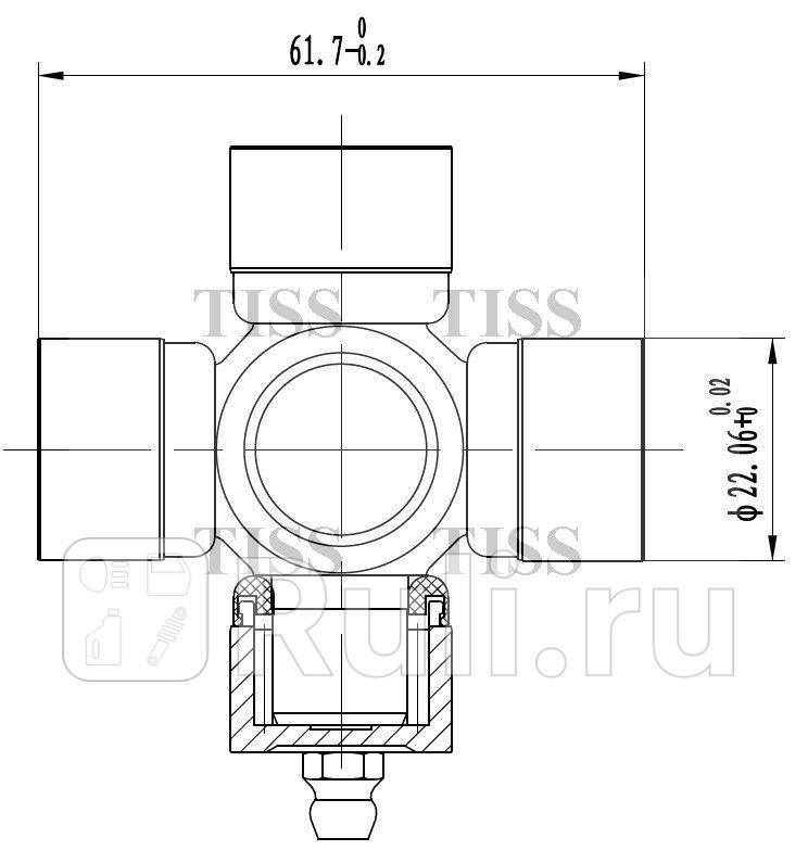 Крестовина 6170x2206 GUMZ11 JD JTU0073 440₽