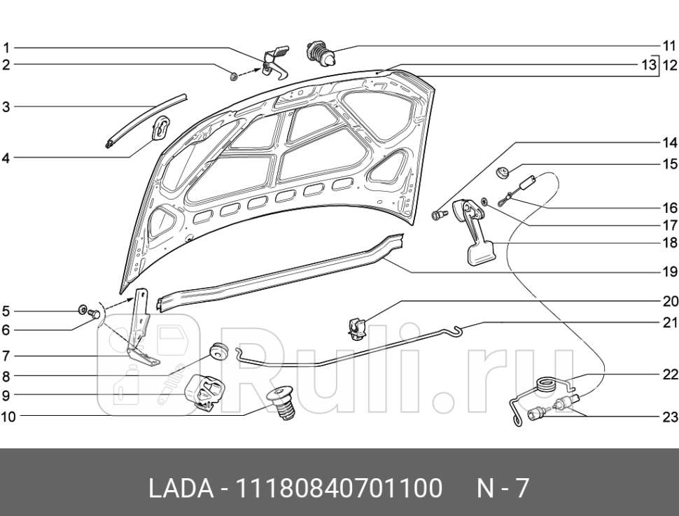 ПЕТЛЯ КАПОТА ВАЗ-1118 ЛЕВАЯ АВТОВАЗ LADA 11180840701100 0₽
