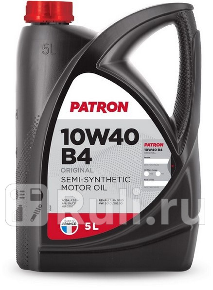 Масло моторное полусинтетическое 5л-для легковых автомобилей ACEA A3B4 API SNCF MB 2291 RENAUL PATRON 10W40 B4 5L ORIGINAL 2550₽