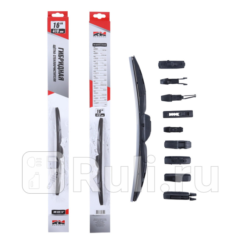 Щетка стеклоочистителя 410 мм гибридная Hybrid Line 10 адаптRedMark RedMark RM92016 620₽