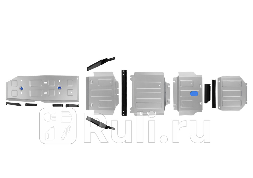 Защиты радиаторакартеракппраздаточной коробкибака комплект для JAC T9 2024-2024 RIVAL K33392161 32620₽