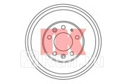Барабан тормозной Mazda MPV 99-06 NK 253215 0₽
