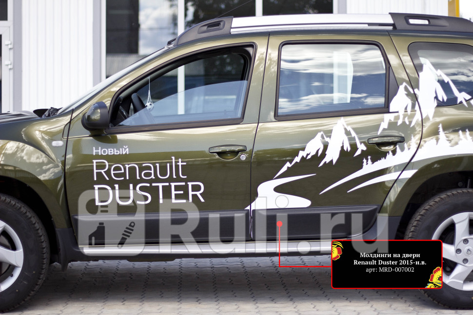 Накладки на двери комплект для Renault Duster рестайлинг 2015-2021 Русская Артель MRD-007002 8400₽