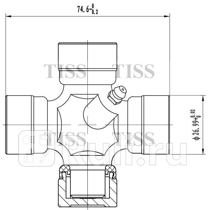 Крестовина 270x745 U110 JD JTU0085 690₽