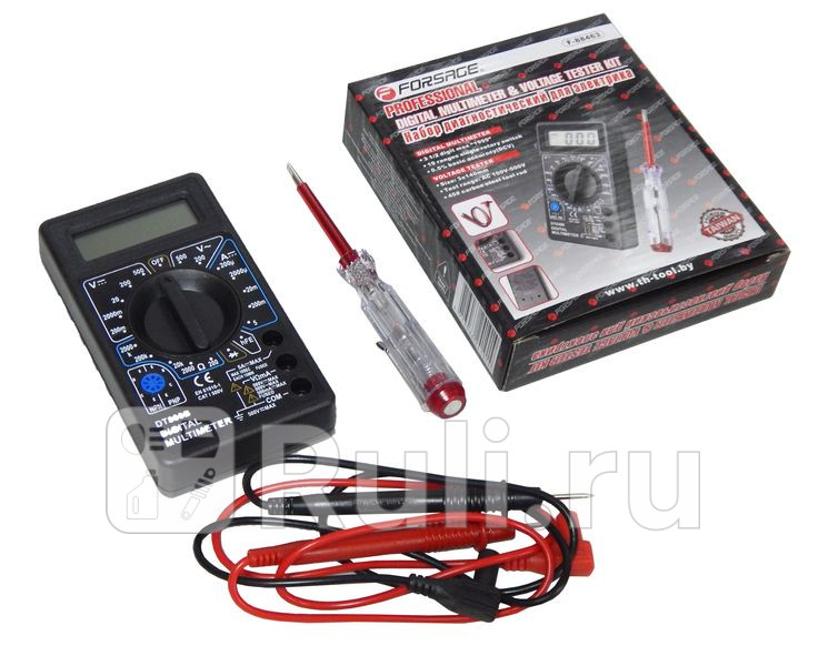Набор диагностический для электрика цифровой мультиметр ac 100 в - 500 в индикаторная отвертка Forsage F-88463 1230₽
