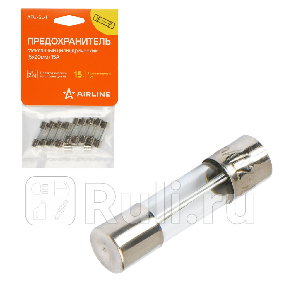 Предохранитель стеклянный цилиндрический AIRLINE AFU-SL-11 30₽