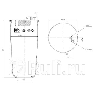Пневмопод без стак h500MAN TGA Febi 35492 8930₽