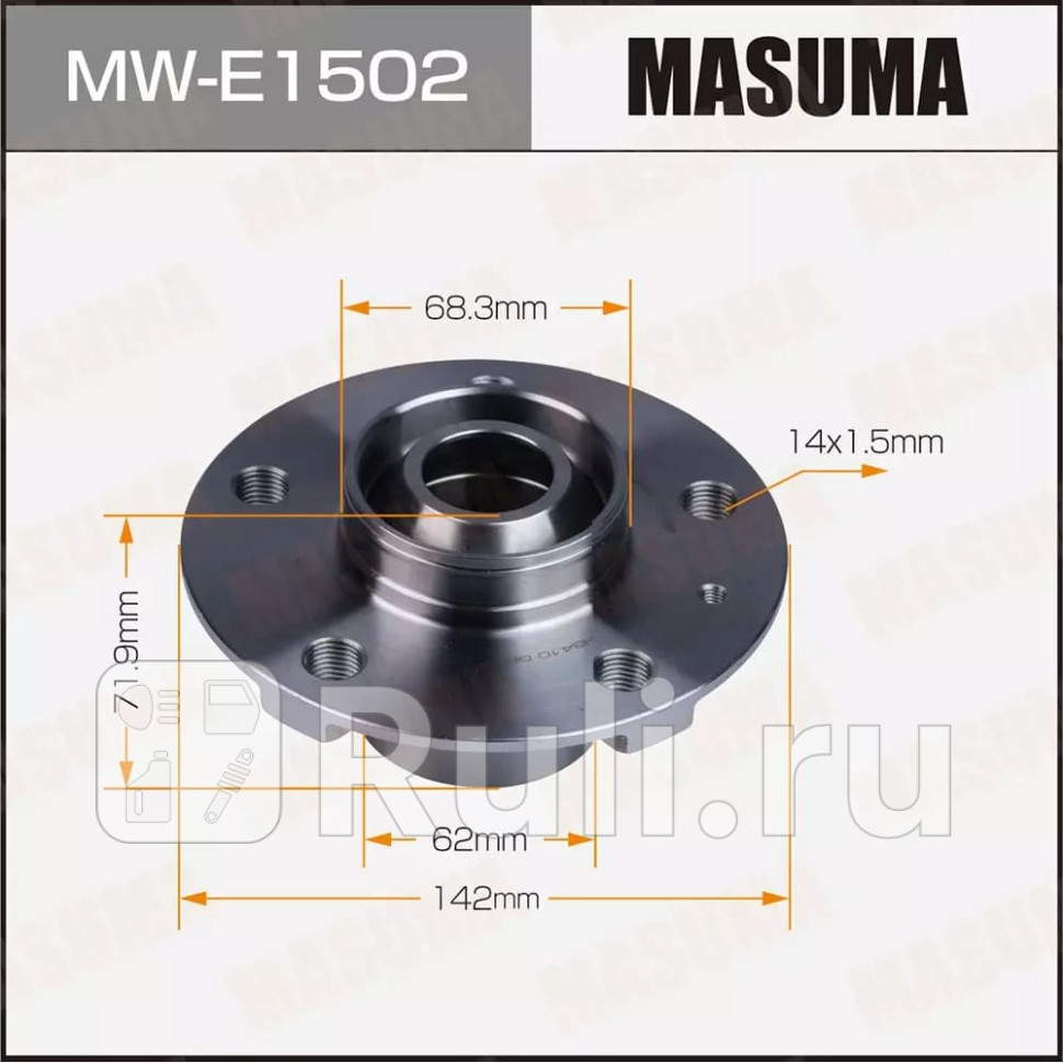 Ступица VAG A4 07- A6 11- Q5 08- передняя Masuma MASUMA MW-E1502 3400₽