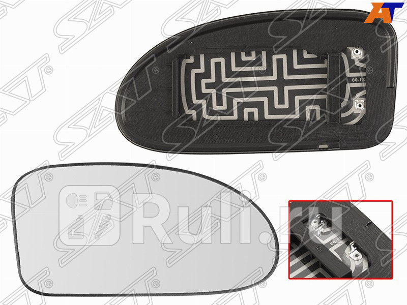 Зеркальный элемент правый для Ford Focus 1 2001-2005 SAT ST-121-0042 830₽