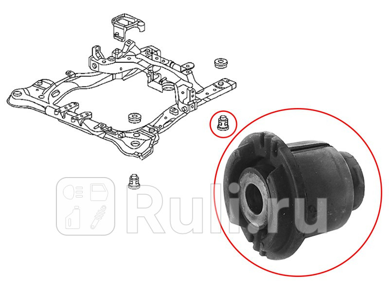 Сайлентблок подрамника задний нижний HONDA ACCORD 02-08 ODYSSEY 03-13 INSPARI 03-07 ACURA TSX 04-08 SAT ST-50270-SEA-E01 1250₽