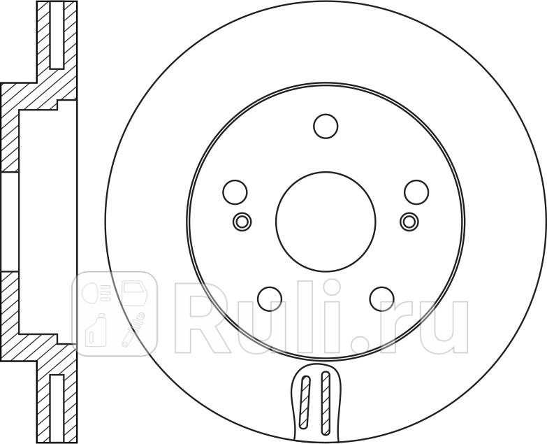 Диск тормозной передний для Toyota Mark 2 110 2000-2007 NIBK RN1305 3300₽