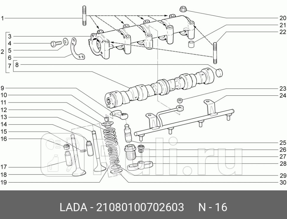 Колпачок маслоотраж для ам 099 2113-15 LADA 21080100702603 110₽