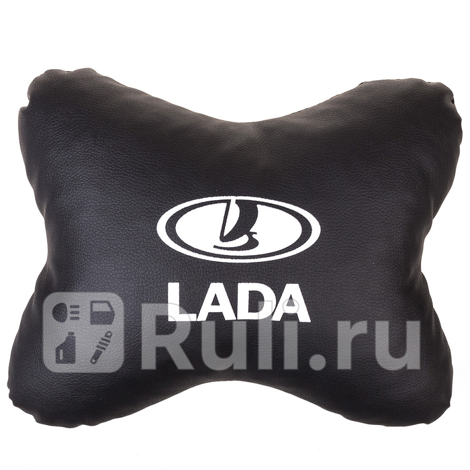 Подушка - подголовник Skyway экокожа 30 х 23 см черная Lada SKYWAY S08002004 820₽