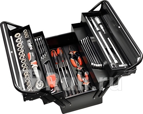 Набор инструментов в ящике 62 пр 12 6 гр YATO YT-3895 0₽