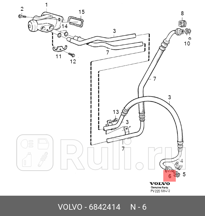 Кольцо уплотнительное охлаждения АКПП 850 S70 V70-00 V70 XC-00 VOLVO 6842414 0₽