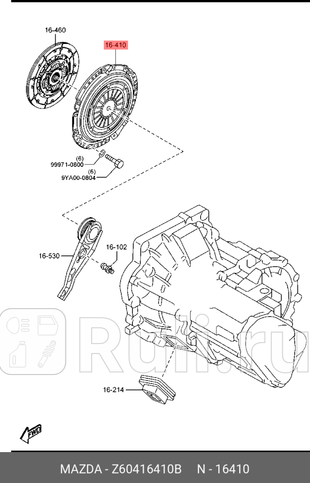 Корзина сцепления m3 MAZDA Z60416410B 0₽