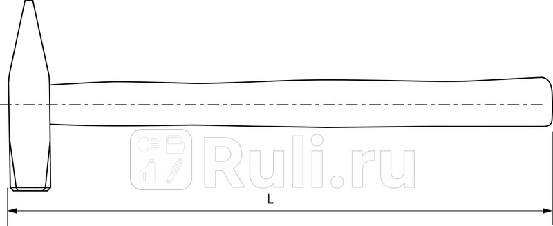Молоток 02 кг ручка деревянная Thorvik THORVIK WHH200 430₽