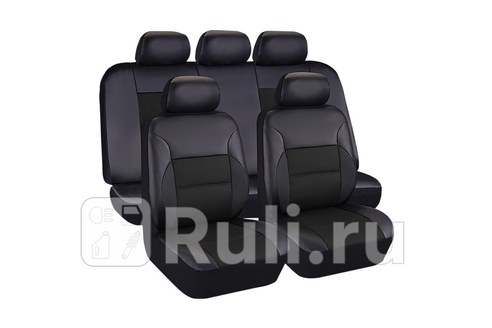 Чехлы автомобильные универсальные эко-кожа черный KRAFT Luxury KRAFT KT 835640 4650₽