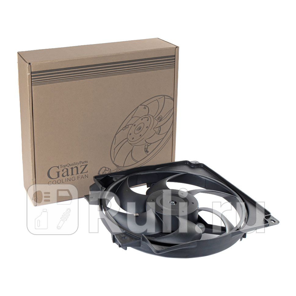 Электровентилятор радиатора основного с кожухом без резистора GANZ GIC06254 5160₽