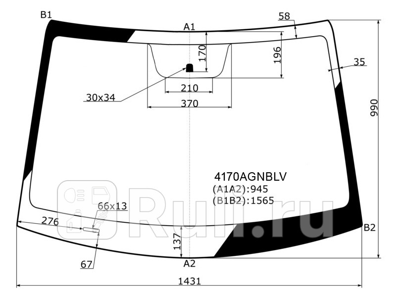 Стекло лобовое Hyundai Elantra 18-20 AGC 4170AGNBLV 11940₽