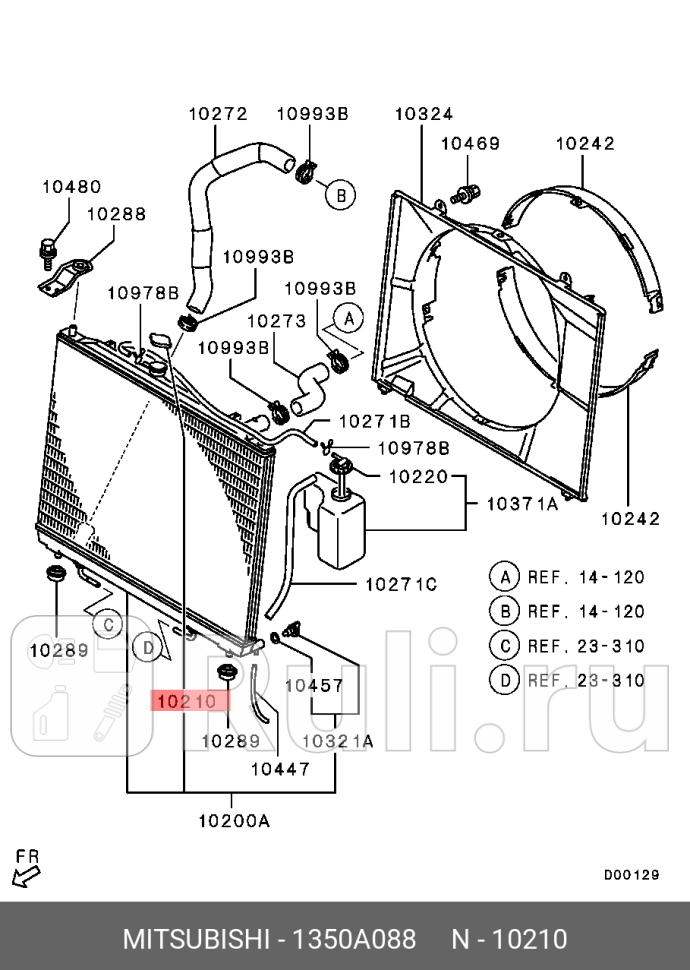 Крышка радиатора MITSUBISHI 1350A088 1960₽