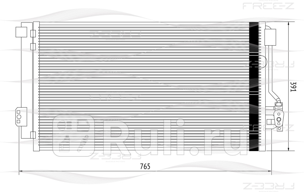 Радиатор кондиционера MERCEDES Viano Vito W639 03- FREE-Z KC0253 7090₽