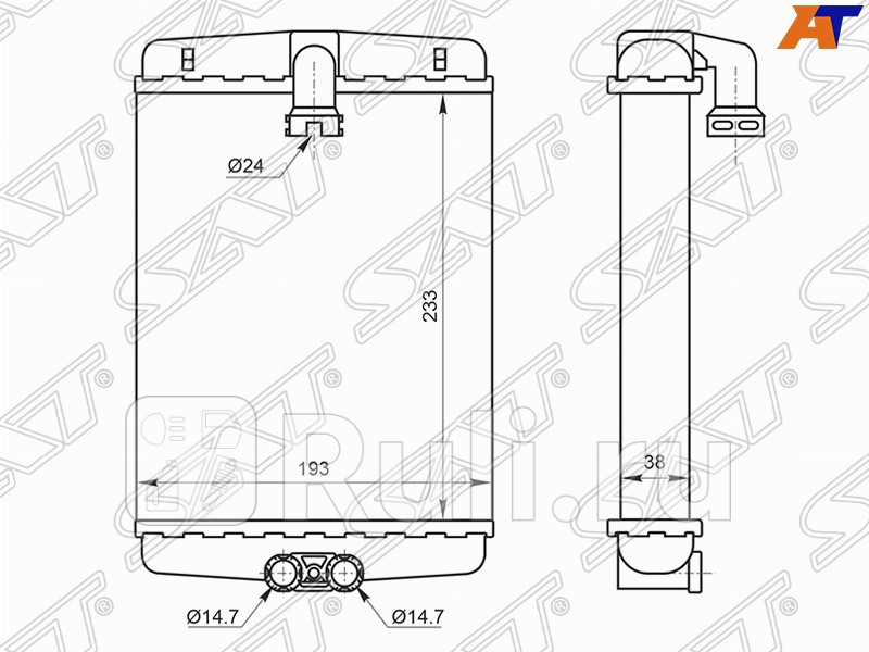 Радиатор отопителя SAT ST-87-0030 2610₽