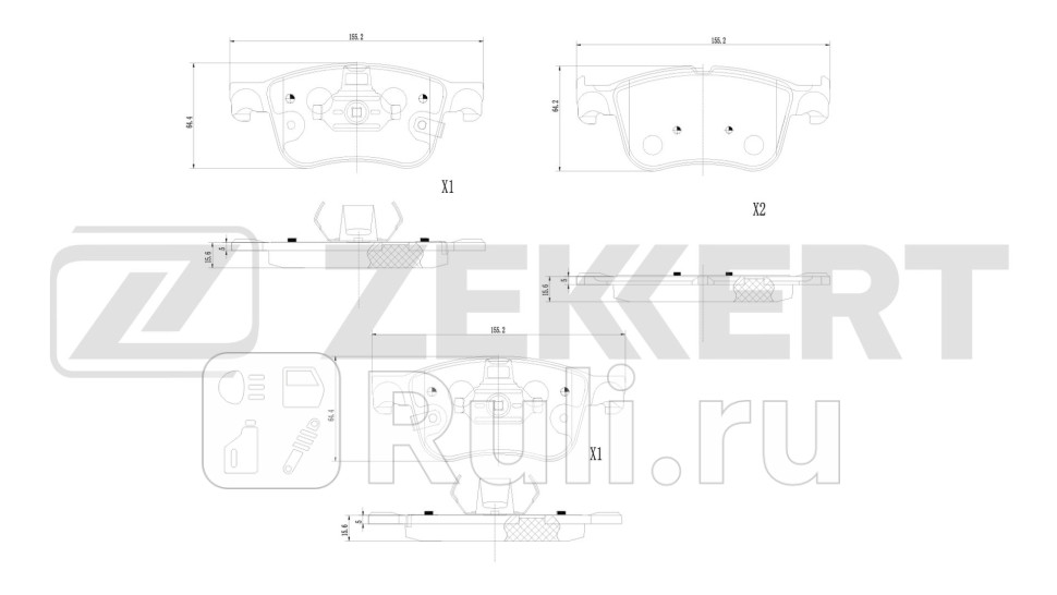Колодки торм диск передн ford focus iv 18- kuga iii 19- Zekkert bs-1407 0₽