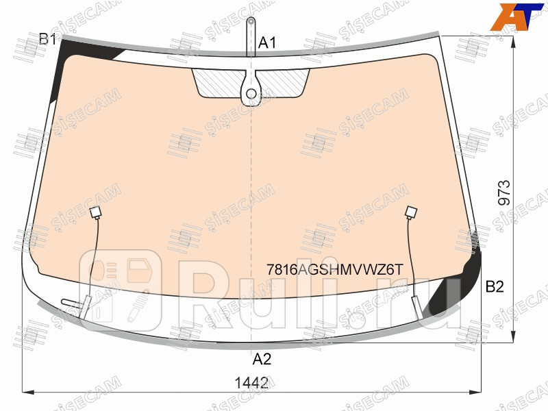 Лобовое стекло для Skoda Octavia A7 2017-2020 SISECAM 7816AGSHMVWZ6T 21550₽