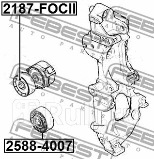 Ролик обводной CITROEN C-CROSSER 2007-2012 2588-4007 FEBEST 2588-4007 2010₽