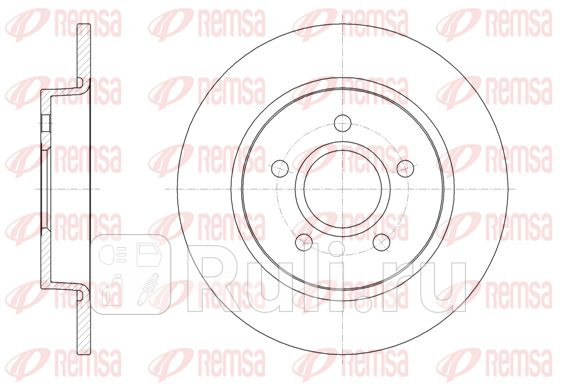 Диск тормозной задний для Ford C MAX 2010-2015 REMSA 6150300 5390₽