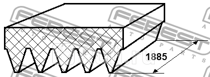 Ремень поликлиновой BMW 3 E36 1989-2000 ECE ремень поликлиновой 5 клинов 88127-5L1885 FEBEST FEBEST 88127-5L1885 1380₽