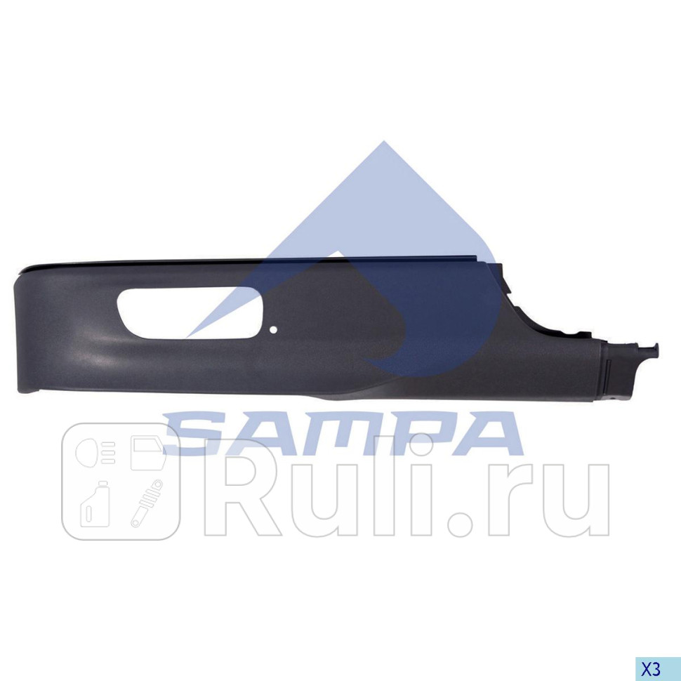 Спойлер переднего бампера правый Sampa 18100272 740₽