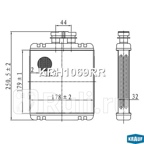 Радиатор отопителя Krauf KRH1069RR 2930₽