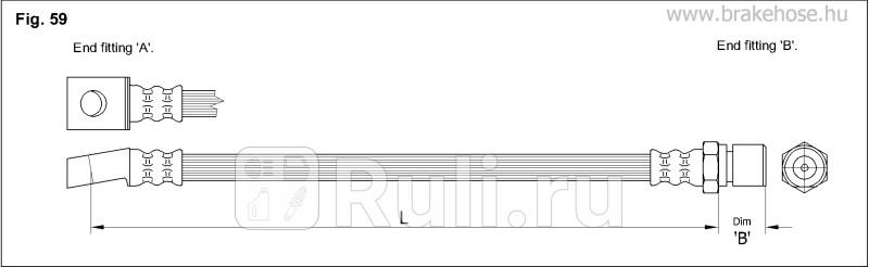 Шланг тормозной задний FT2812 KK FT2812 380₽