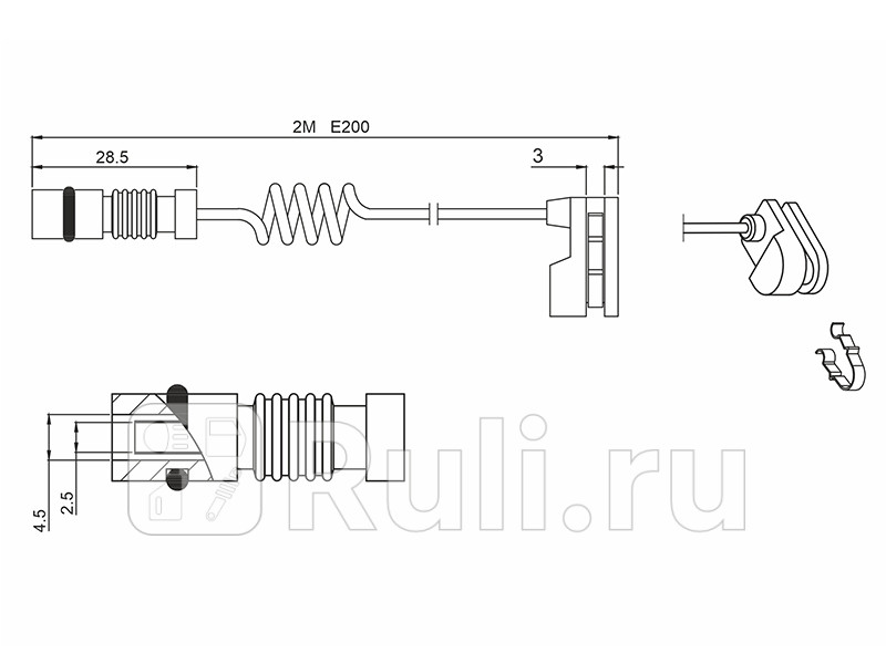 Датчик износа тормозных колодок передзад MERCEDES SPRINTER 95-06 VITO 96-03 SAT ST-142-0001 100₽
